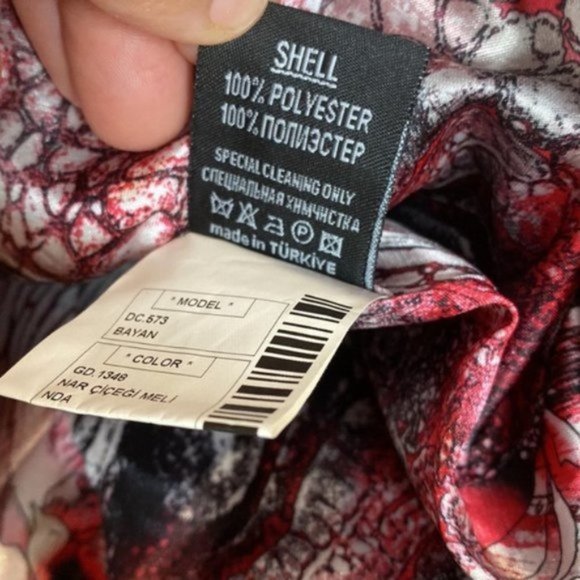 Giorgio Rotti Women Red Knit Scarf Collar Soft Leather Lined Jacket Size Large - Picture 14 of 16